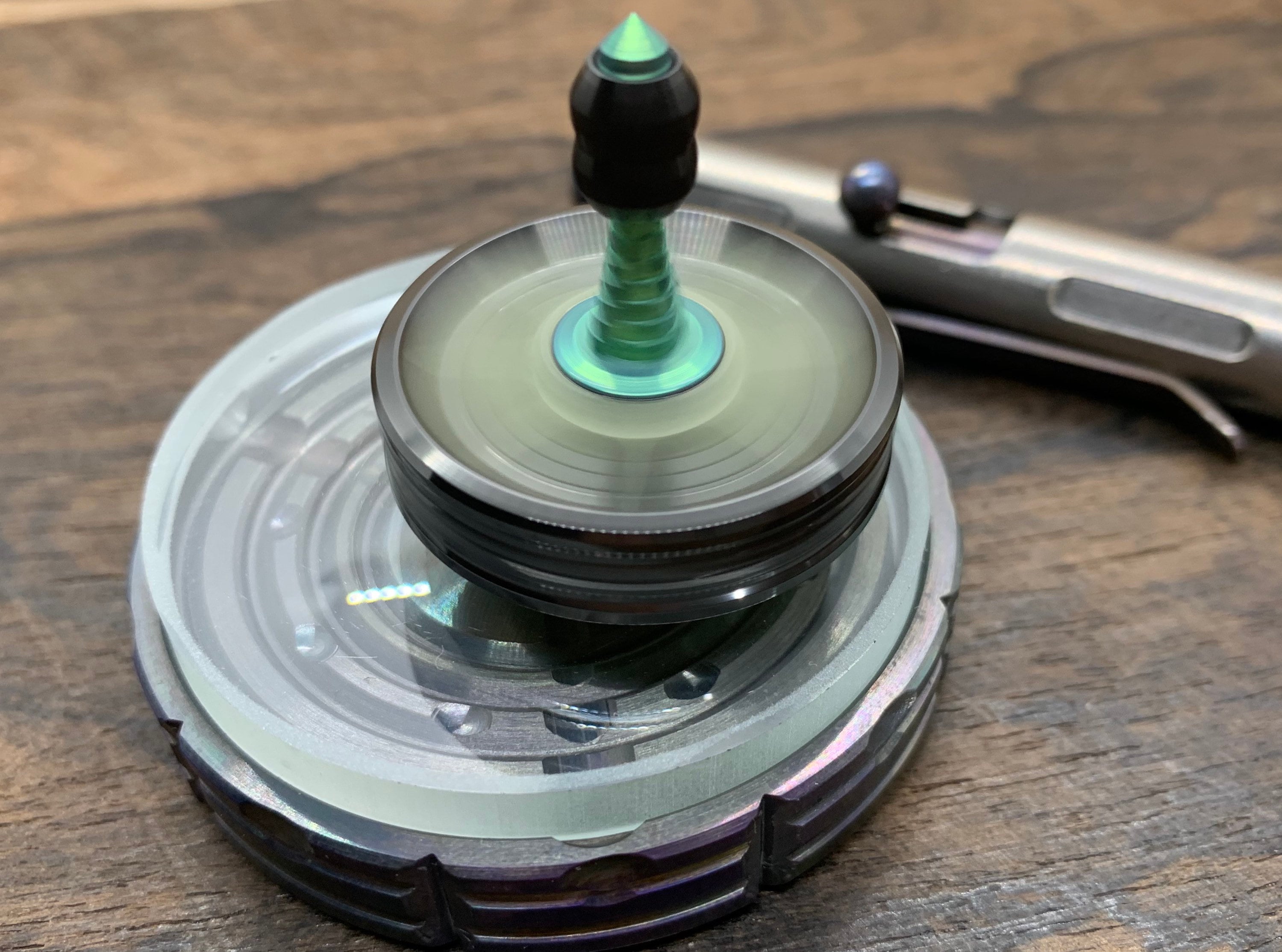 Spinning Top BASE DamaSteel / Tungsten GIGATron Spinning BASE Etsy