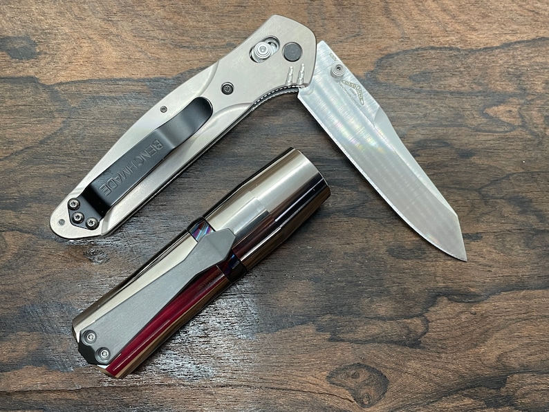 Brushed Titanium Knife Scales for Benchmade 940 Osborne Etsy