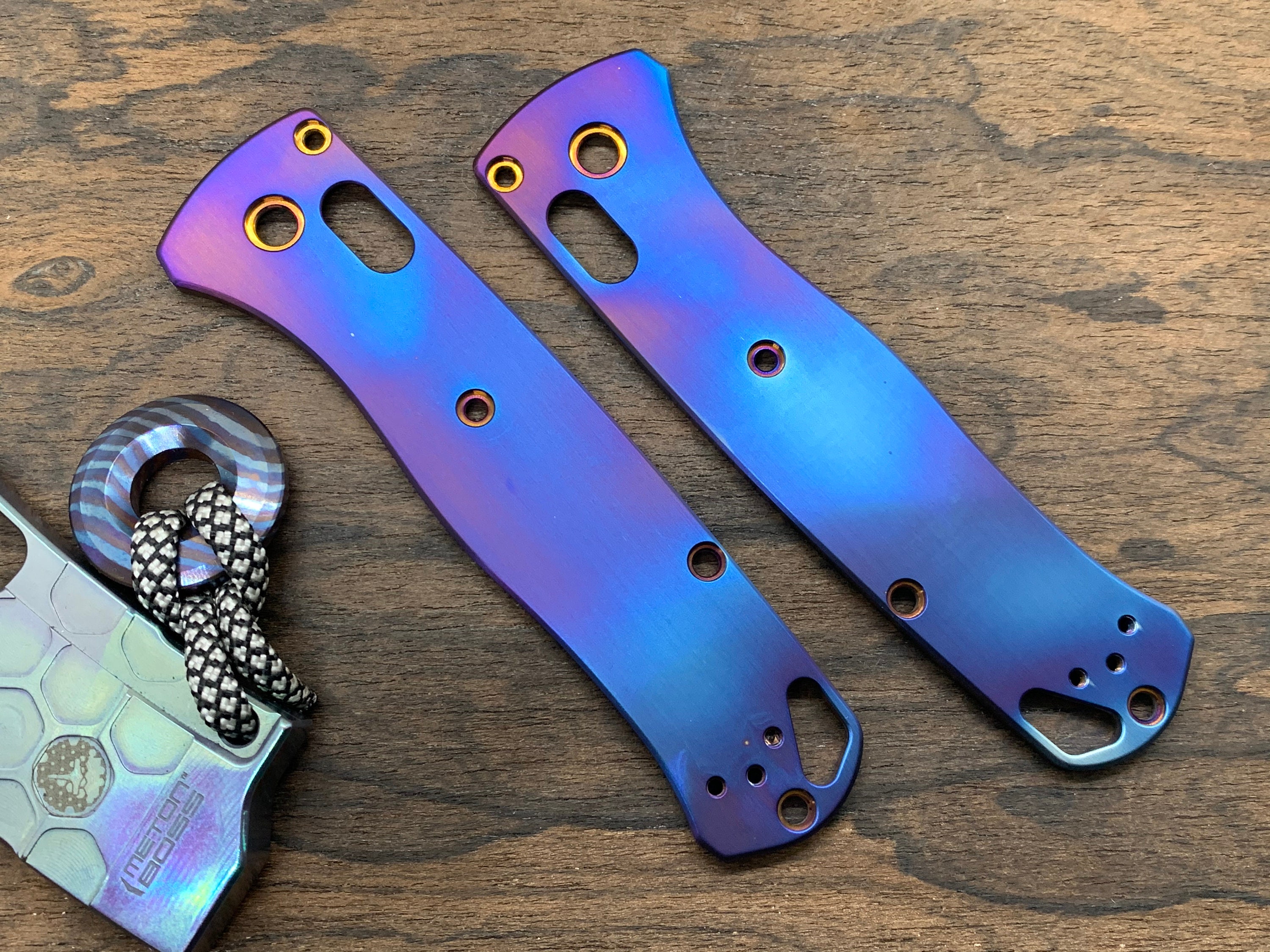 Flamed Titanium Knife Scales for Benchmade Bugout 535 Folding Etsy