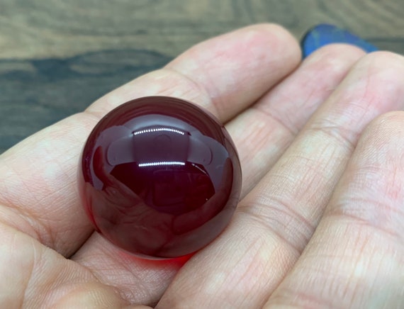 Everyday Carry Corundum Anxiety Relief Gift Ruby Ball 25mm Sphere 