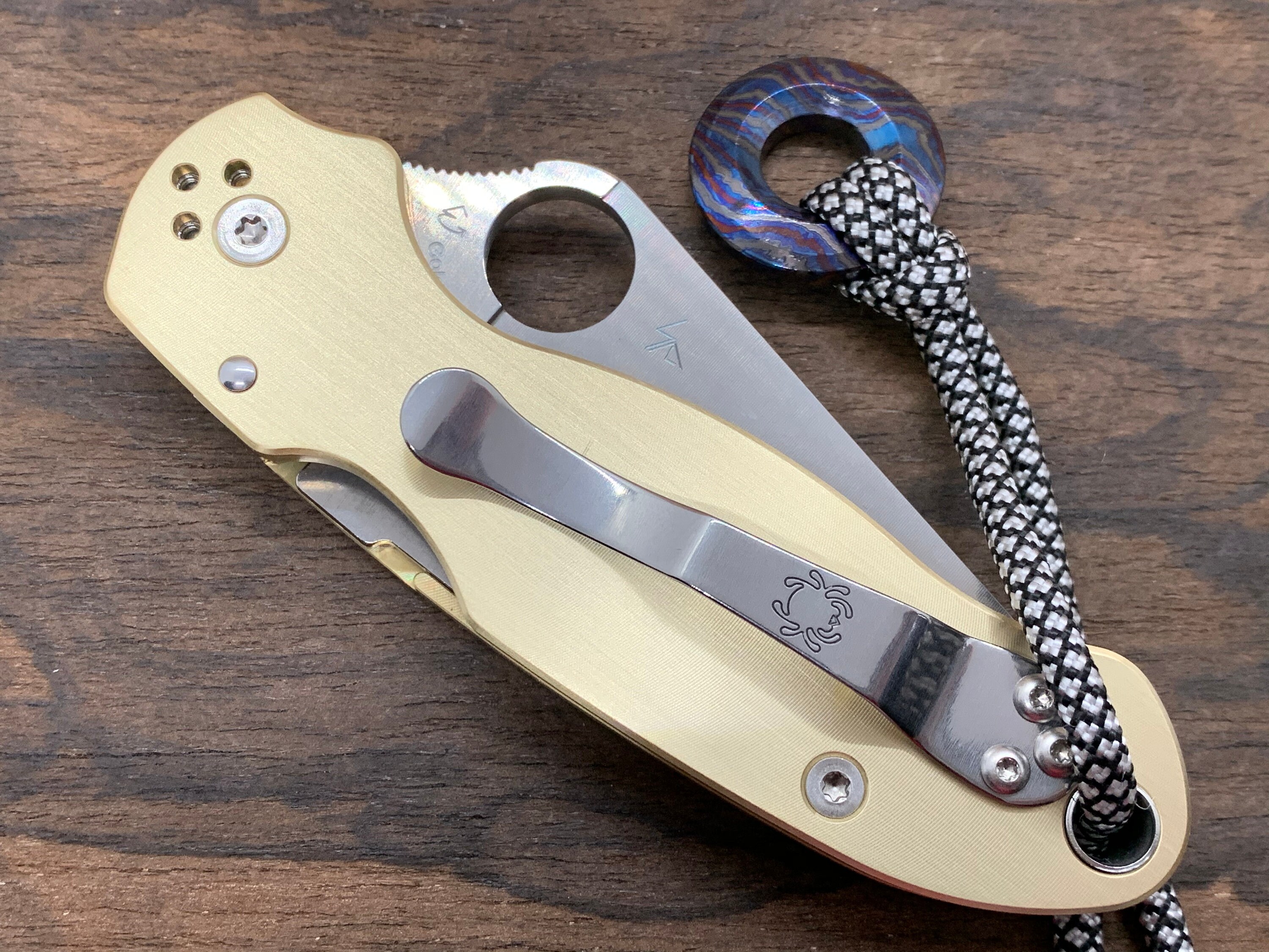 Brushed BRASS Knife Scales for PM3 Spyderco Para Military 3 Etsy