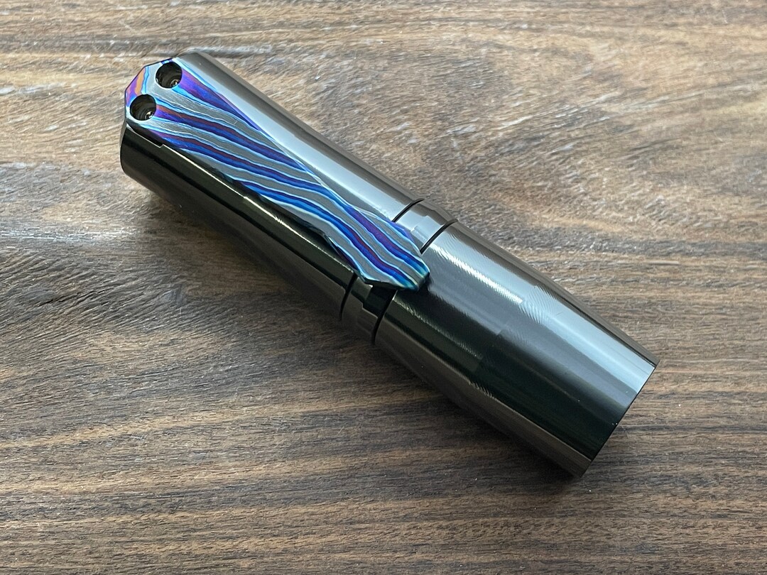 EDC Flashlight Superconductor ZircuTi Black Zirconium Custom Titanium EDC Tool Outdoor Every Day Carry EDC gear 50th birthday gift Cnc