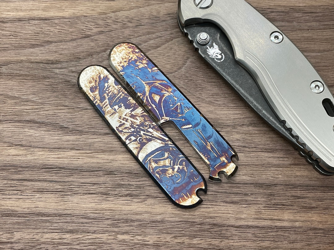 STAR WARS heat ano 91mm Titanium Scales for Swiss Army SAK