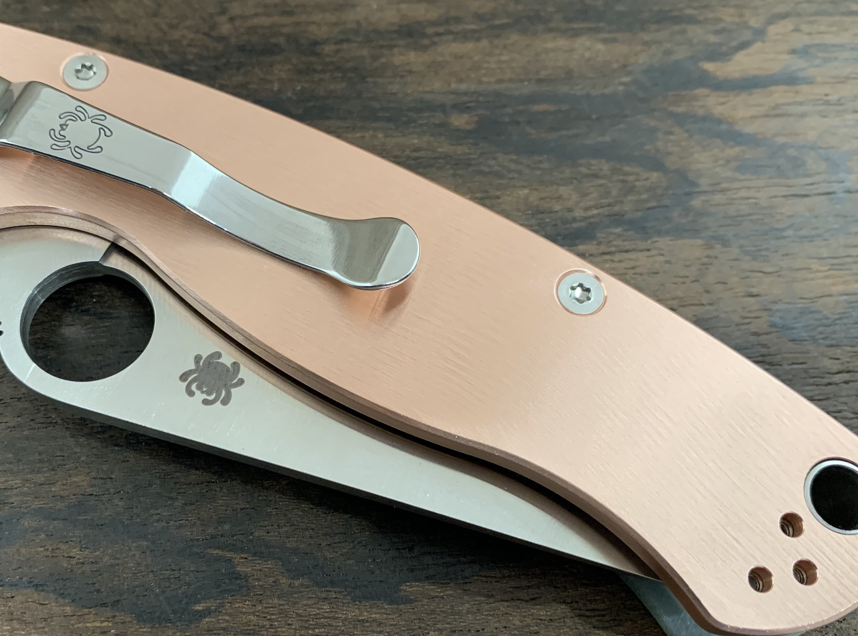 Brushed Copper Knife Scales for PM2 Spyderco Para Military 2 Etsy