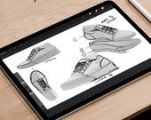 Classic Low Top Procreate Brush Pack for Shoe Design