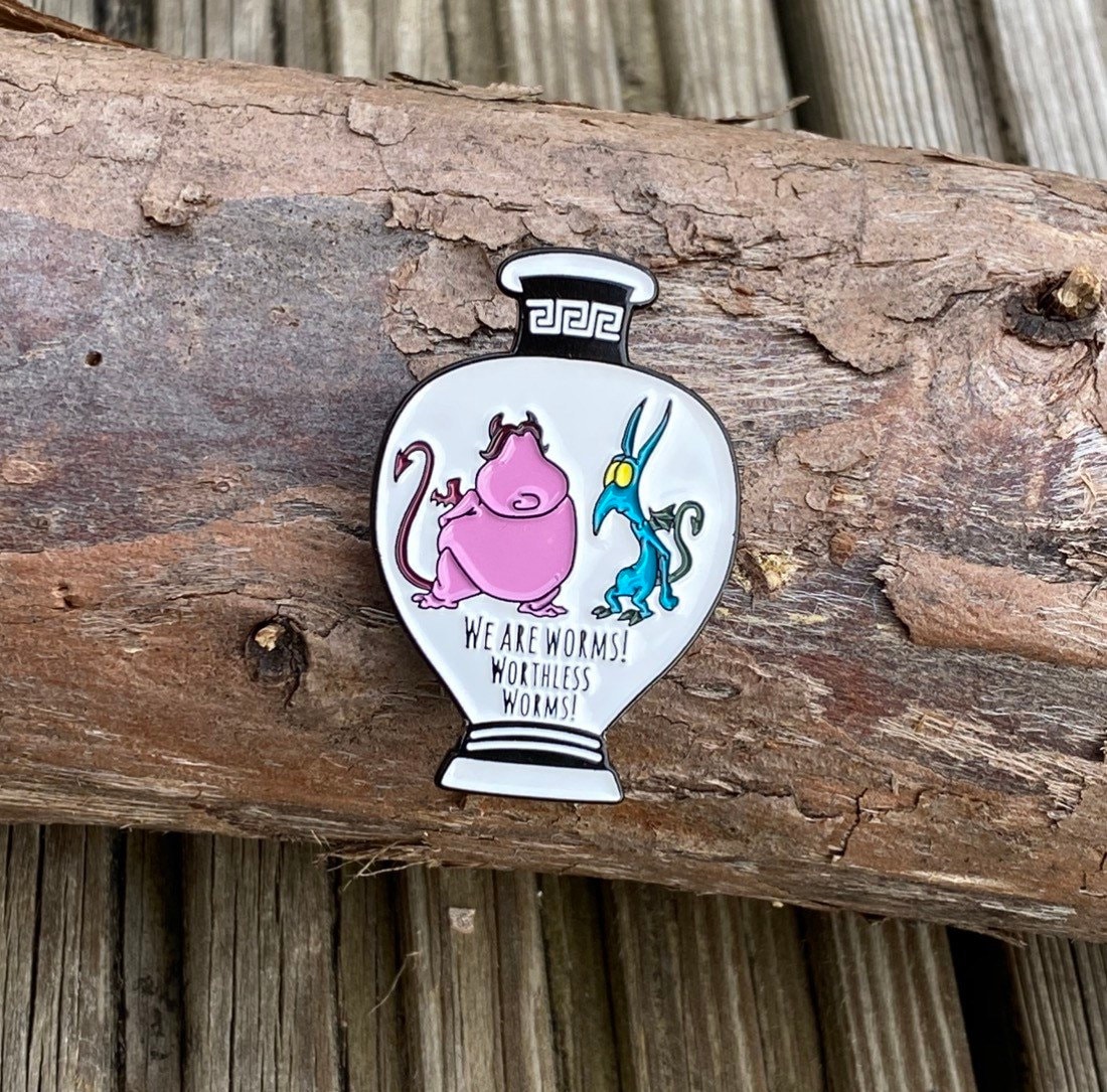 Pain and Panic Disney Hercules Vase soft enamel pin Etsy