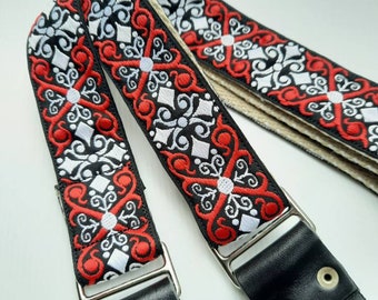 Ukulele Strap – 'Jail Break' Vintage Style Strap on Eco-Friendly Hemp Webbing, also suitable for guitars