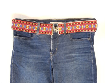 Belt Strap - 'China Girl' Vintage Style Hootenanny Belt on Eco-Friendly Hemp Webbing