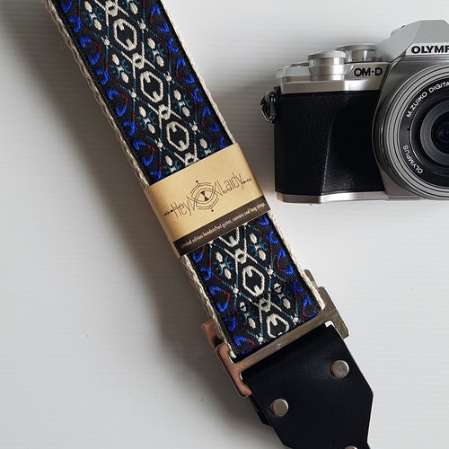 Camera Strap – 'Midnight Special' Vintage Style Bohemian Strap on Eco-Friendly Hemp Webbing good