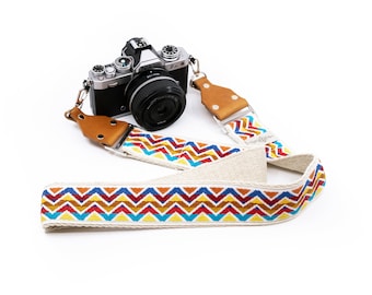 Camera Strap – 'Woodstock' Vintage Style Hootenanny Strap on Eco-Friendly Hemp Webbing