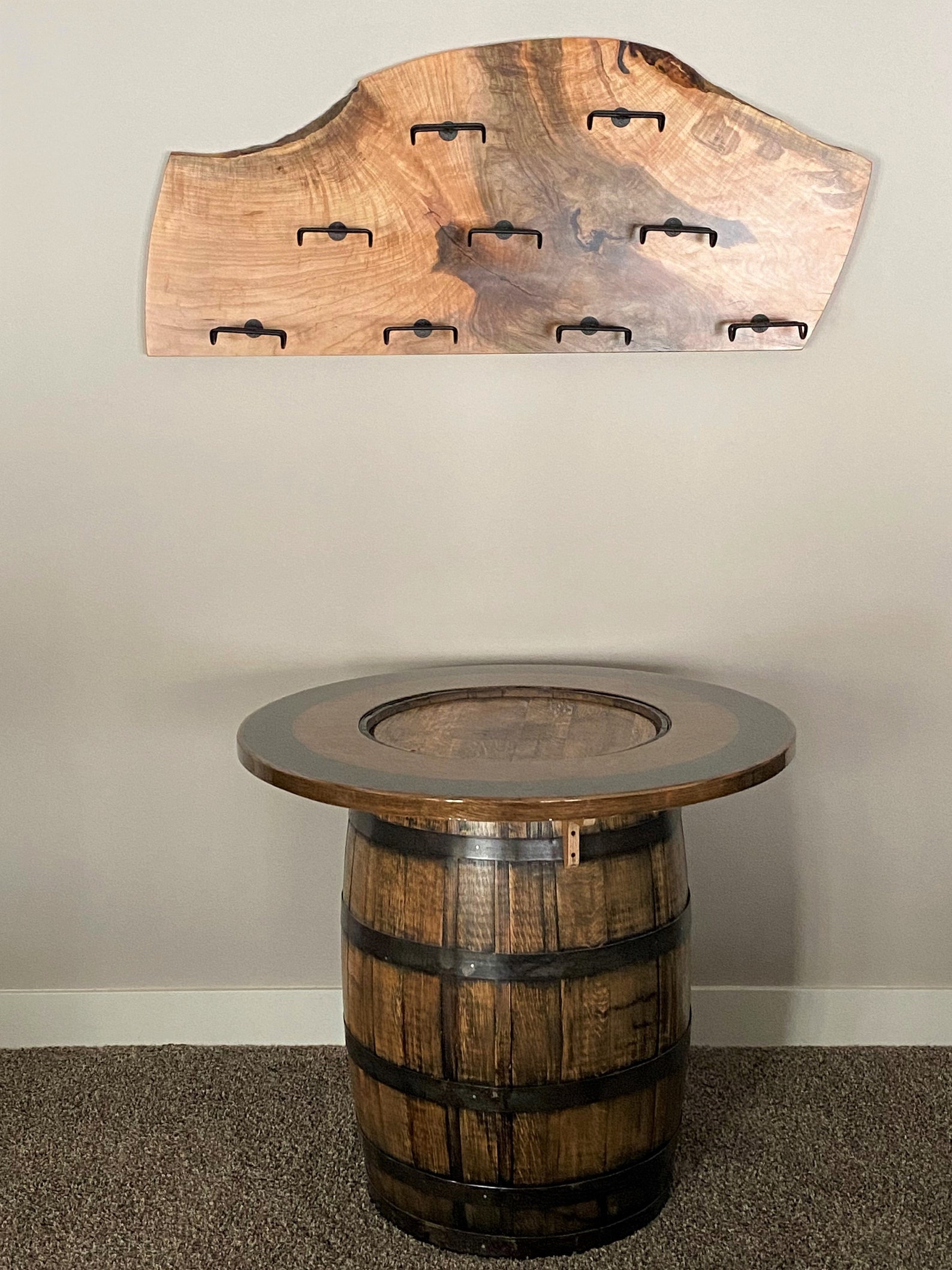 Live edge wine rack Maple 9 bottle capacity Etsy