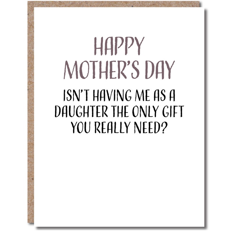 Mothers Day Card Funny Mothers Day Card From Daughter Happy image 1