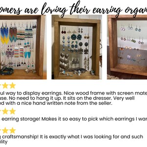 Dorm Room Jewelry Organizer, Standing Earring Holder with Chicken Wire, Standing Jewelry Organizer for Girls, Modern Jewelry Display Stand image 12