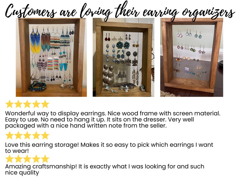 Dorm Room Jewelry Organizer, Standing Earring Holder with Chicken Wire, Standing Jewelry Organizer for Girls, Modern Jewelry Display Stand image 12