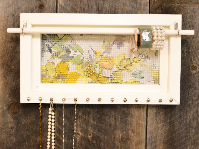 Daffodil flower Floral Jewelry Organizer Yellow Jewelry Holder