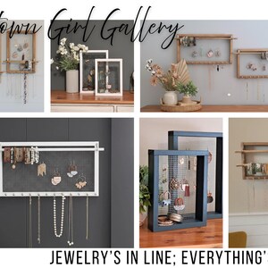 Dorm Room Jewelry Organizer, Standing Earring Holder with Chicken Wire, Standing Jewelry Organizer for Girls, Modern Jewelry Display Stand image 13