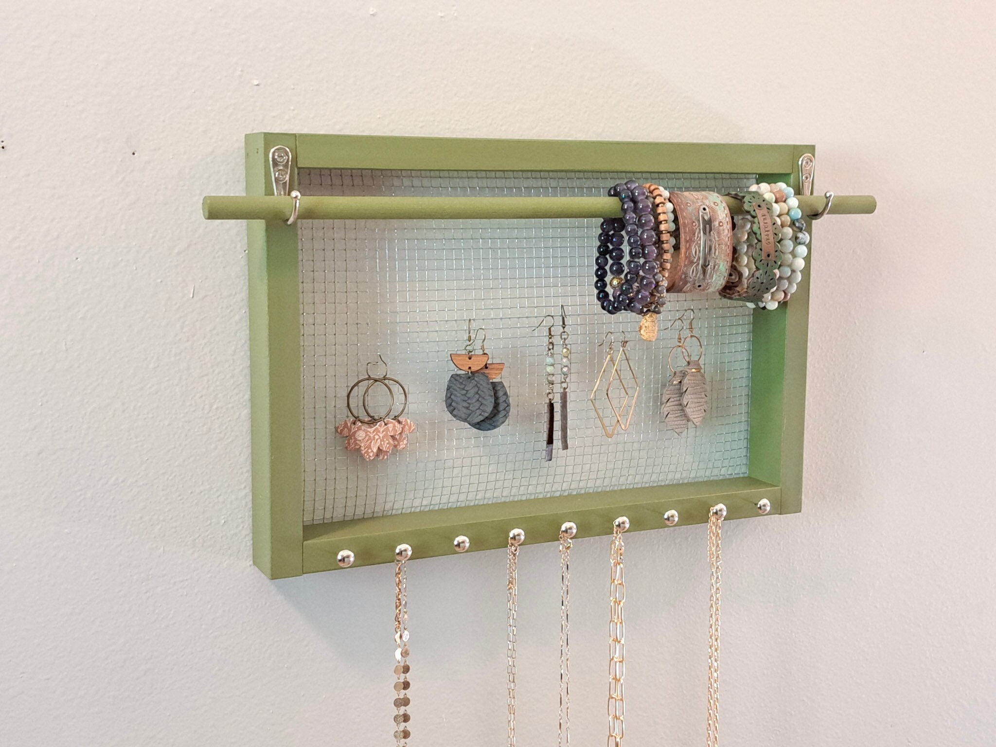 Jewelry Organizer Wall, Earring Holder Wall, Wall Jewelry Organizer, Wall  Jewelry Holder, Wall Mounted Jewelry Organizer, Jewelry Storage 