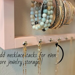 Light Pink Wall Hanging Bracelet and Necklace Holder, Kids Jewelry Organizer for Little Girl 画像 7