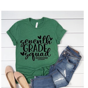 Pick Your Color 7th Grade Teacher Squad Goals Tee - Teacher Appreciation, Middle School Style