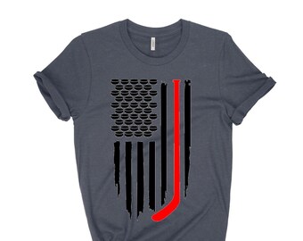 Stripes + pucks = favorite hockey team tshirt. Youth, adult sizing. Love my hockey team
