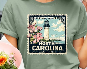 North Carolina Vintage and Distressed Style Stamp tshirt or sweatshirt