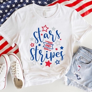 Stars and Strips forever, Adult, Youth tshirts, Red, White and Blue, Land of the free, home of the brave
