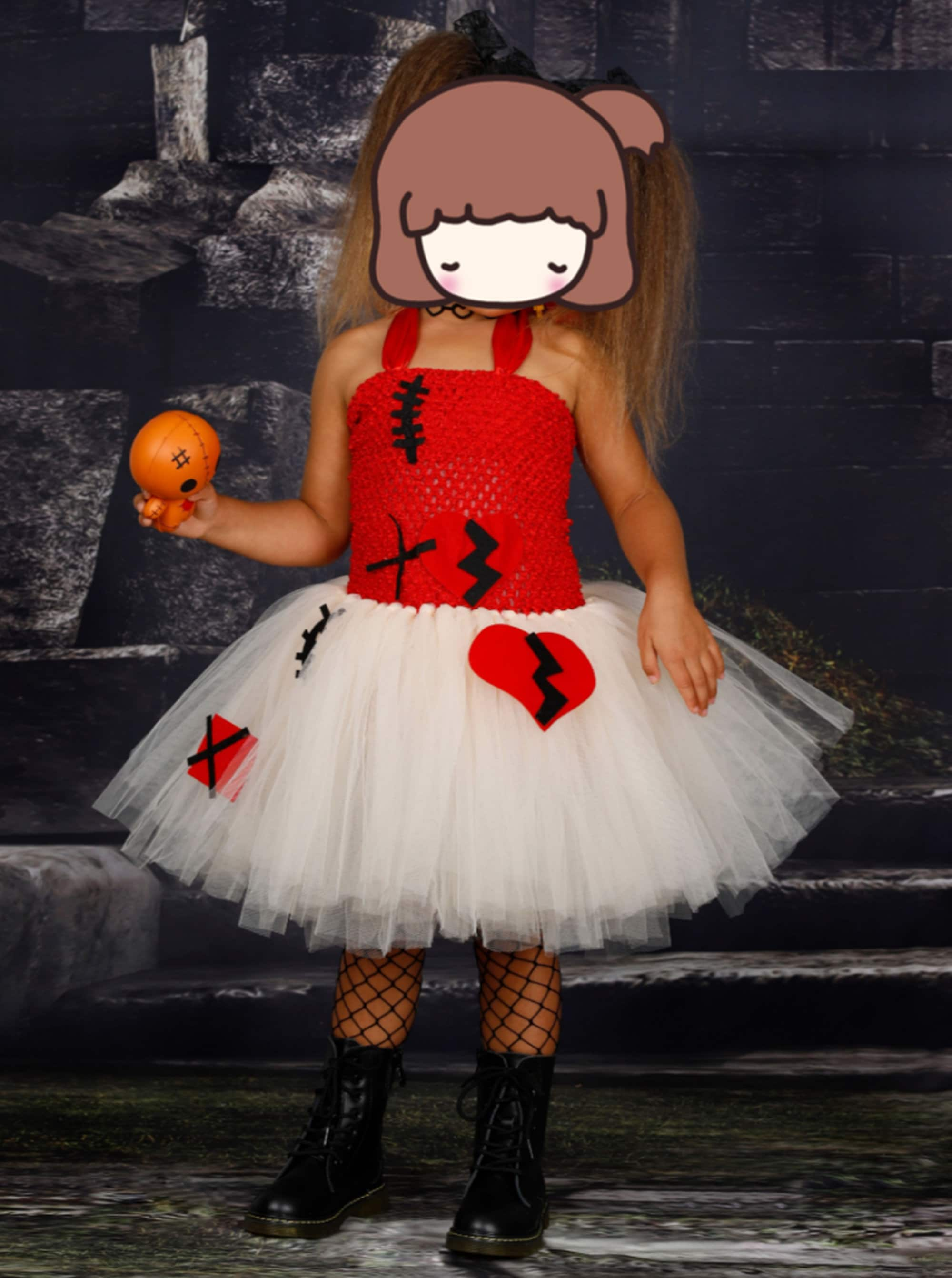 Creepy Broken Doll Puppet Girls Costume