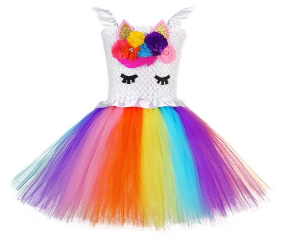 unicorn birthday dress size 8