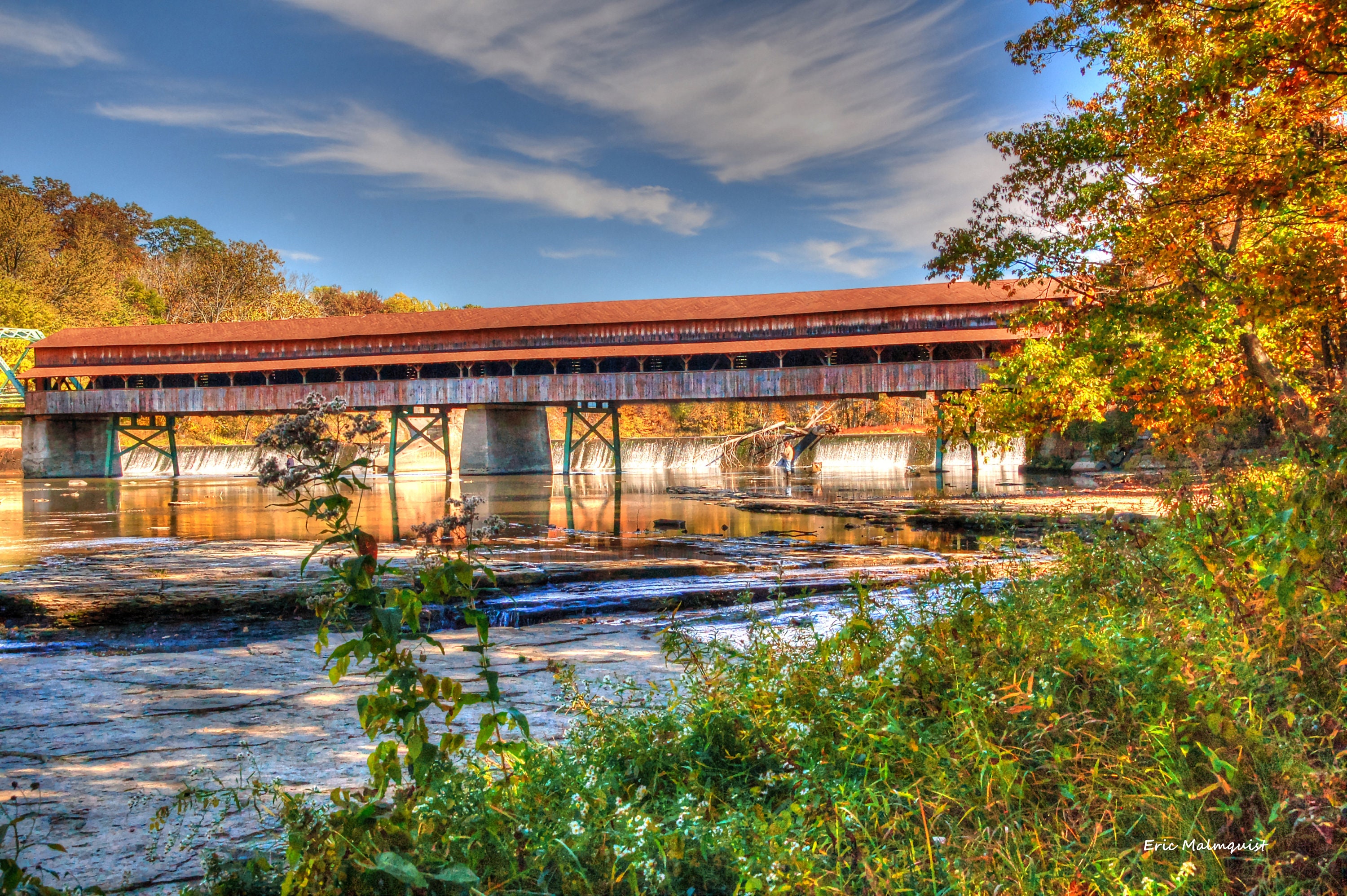 Harpersfield Covered Bridge Photo Ashtabula Ohio Etsy