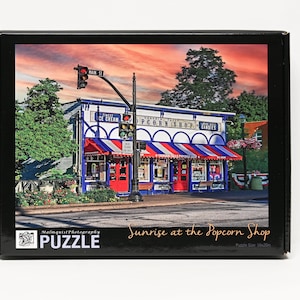 Sunrise at the Popcorn Shop, a 500 piece jigsaw puzzle