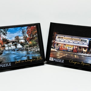 Chagrin Falls Combo Puzzle, 504 piece Popcorn Shop and 1,000 piece Chagrin Falls Puzzle