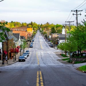 Springtime from Grove Hill, in Chagrin Falls
