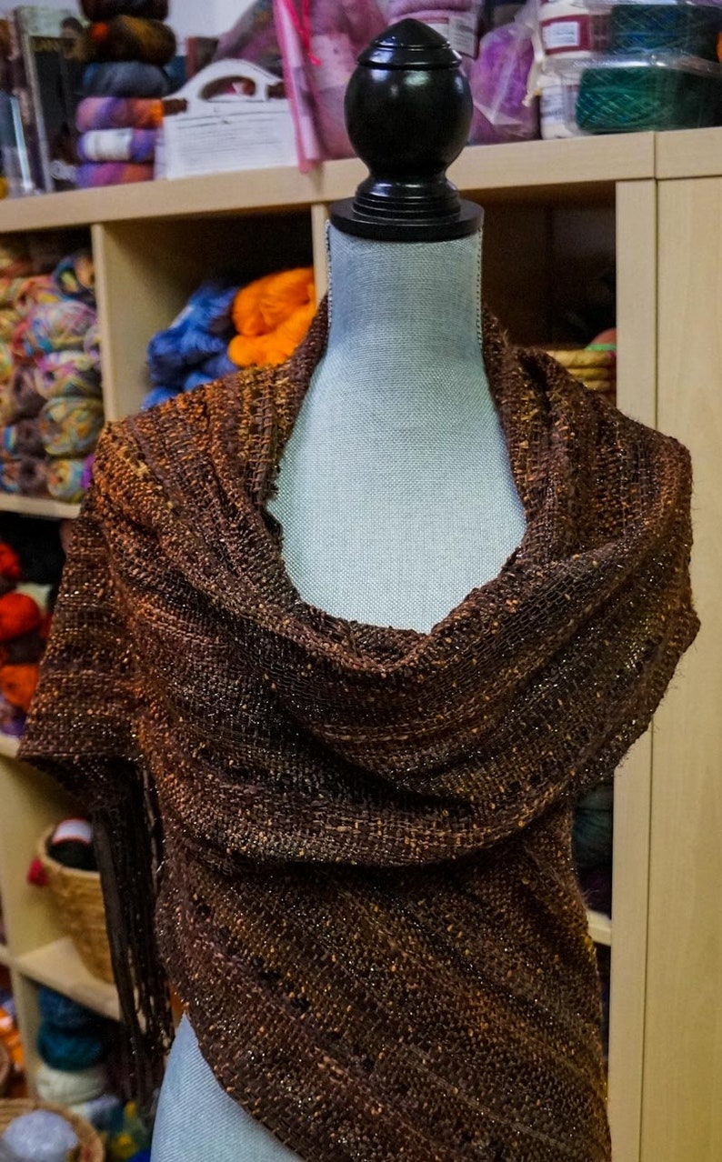 Razzle Dazzle Shawl Weaving Kit Brown for Rigid Heddle Loom 10 or Larger