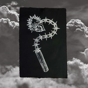 spikey skull BACK PATCH