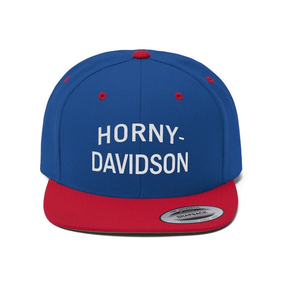 Horny Davidson Flat Bill Hat Harley 
