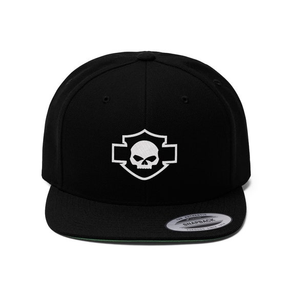 Harley Skull Snap Back Hat Flat Bill 