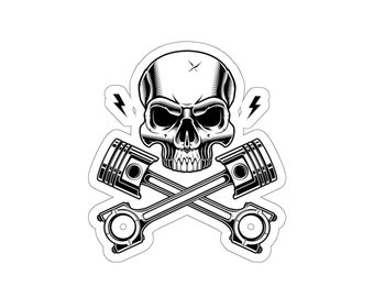 Boat Truck Motorcycle Tank Harley Graphics Decals Stickers Pistons Skull 2-SET Boat Truck Motorcycle Tank Harley Graphics Decals Stickers Pistons Skull 2-SET