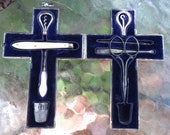 Sterling Silver Cross Etui - Exceptional Antique Sewing Case - Victorian Cross