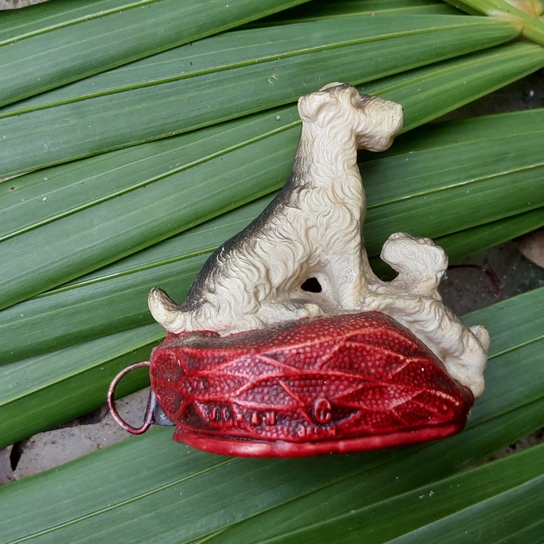 Victorian Celluloid Terrier Dog Tape Measure: Rare Sewing Collectible image 8