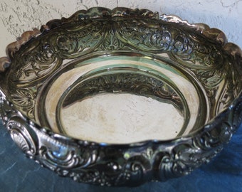 Gorham Repousse Sterling Silver Centerpiece Bowl - Antique