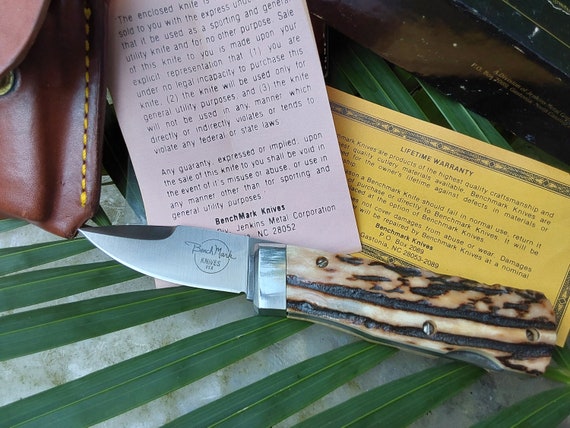 Bench Mark Stag Handle Rolox Pocket Knife - With Box & Sheath - Etsy