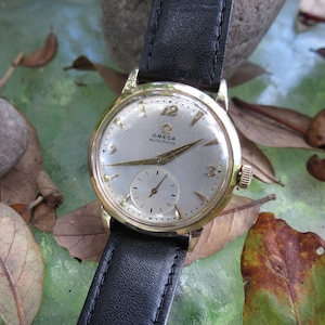 14K Gold Omega Automatic &quot;Bumper&quot; Wrist Watch - Professionally Serviced - Omega Buckle - Great Working Condition - Excellent Time Piece