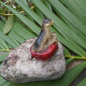 Victorian Celluloid Terrier Dog Tape Measure: Rare Sewing Collectible image 3