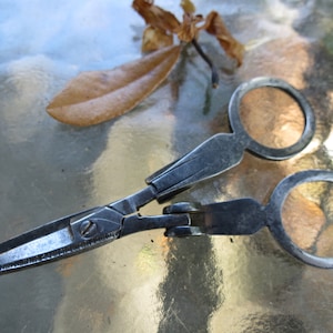 Antique Folding Sewing Scissors - Made in England - Wonderful Condition