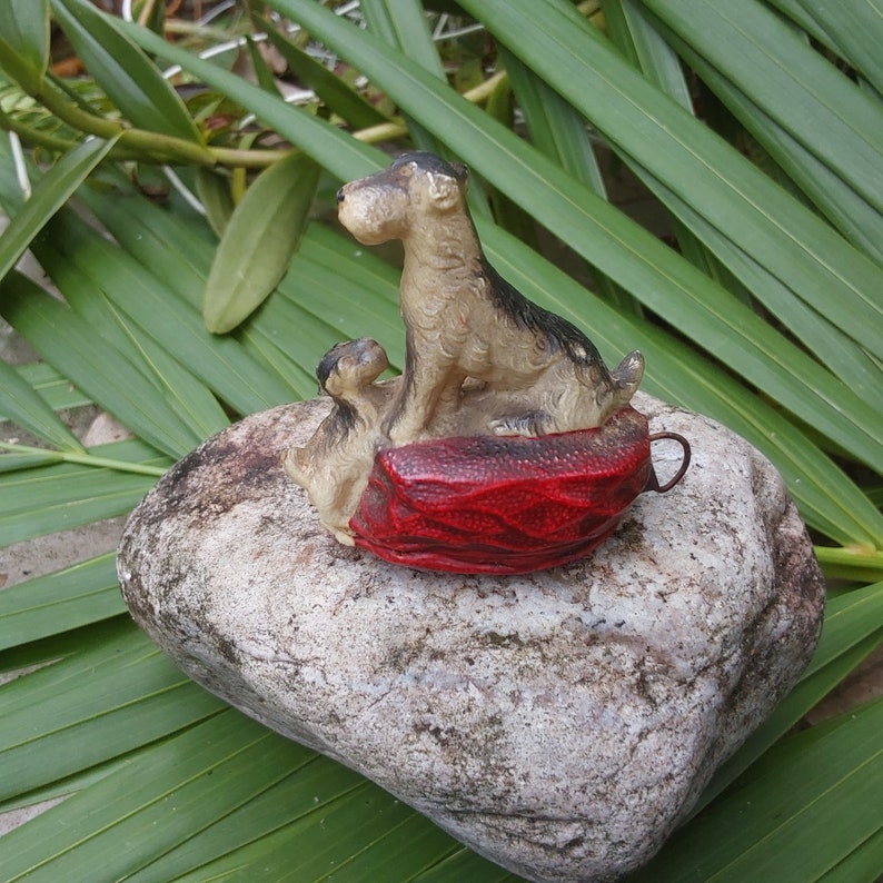 Victorian Celluloid Terrier Dog Tape Measure: Rare Sewing Collectible image 9