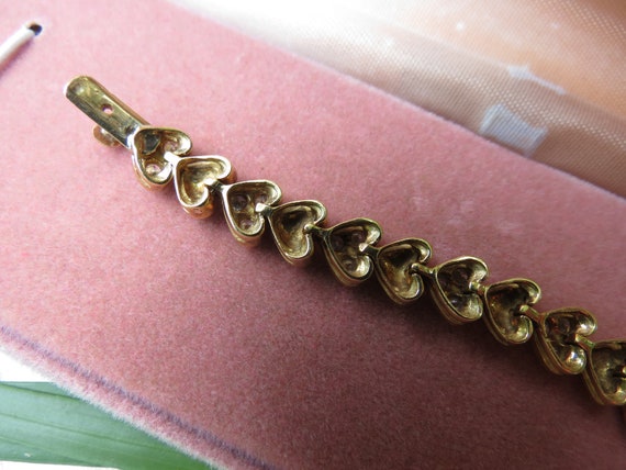 18K Gold Diamond Heart Bracelet - Fine Quality Vi… - image 10