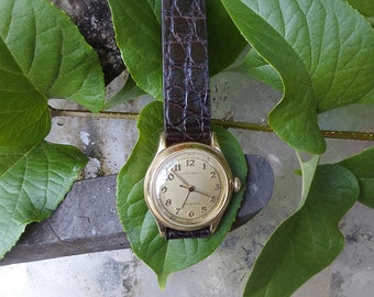 14K Gold Ulysse Nardin Chronometer Wrist Watch: Serviced Mechanical Movement