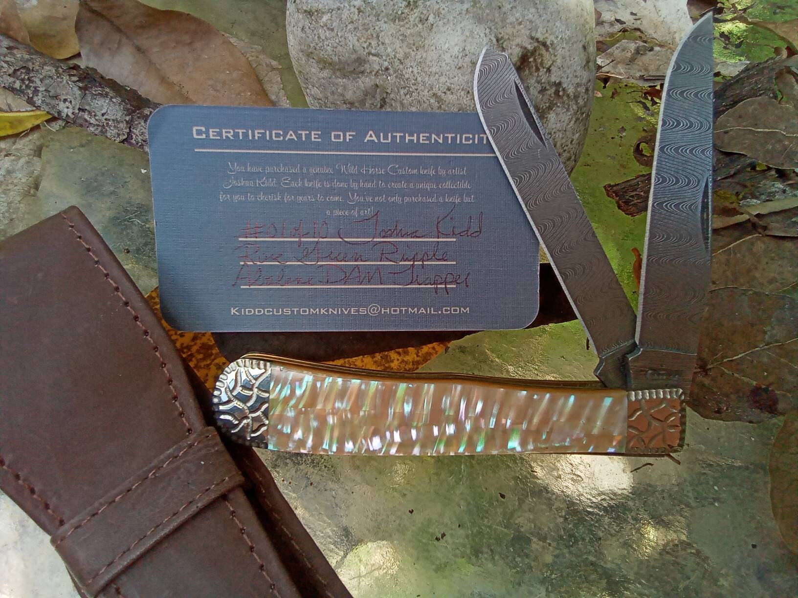 Case XX Wild Horse Custom Trapper Knife - Joshua Kidd Artist