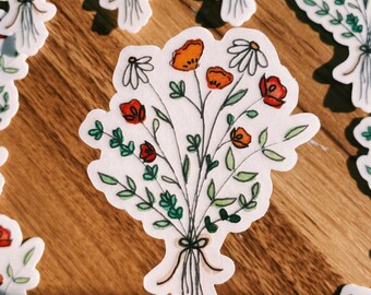 Winter Bouquet 100% Vinyl Waterproof Sticker