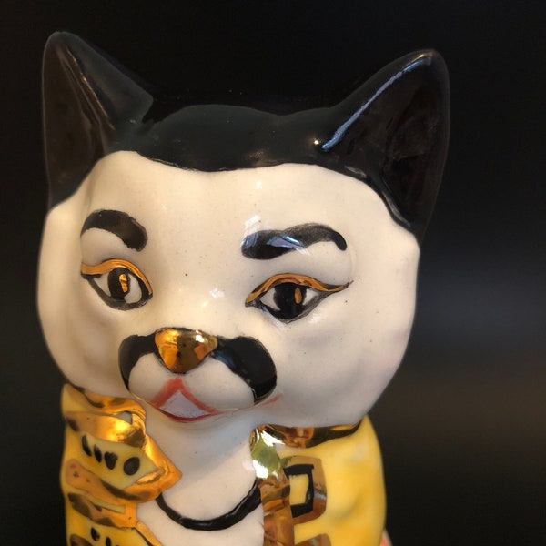 Made to order- Freddie Meowcury -Freddie Mercury inspired - Handmade, Limited Edition - ceramic cat. cat lover gift / Queen music fans gift